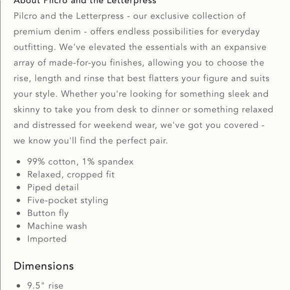 Pilcro and the Letterpress high rise straight leg - Picture 8 of 8